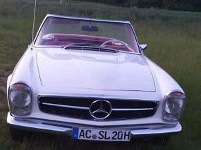 vooraanzicht mercedes benz sl280